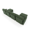 Stylish Sofa With Ottoman And Lumbar Pillows, Ergonomic Design