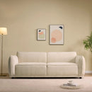 Oslo 84" Round Arm 3 Seater Modern Upholstered Boucle Sofa by HouseOfZazla