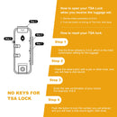 3 Piece Luggage Sets ABS Lightweight Suitcase with Two Hooks, Spinner Wheels, TSA Lock, (20/24/28) ORANGE