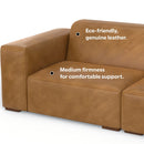 Brazilian Handcrafted Genuine Aniline Leather Sectional Sofa