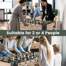 54 Inch Foosball Table Arcade Soccer Game Table with 2 Balls and 26 Players-Natural by LJGDeals