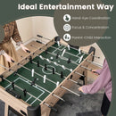 54 Inch Foosball Table Arcade Soccer Game Table with 2 Balls and 26 Players-Natural by LJGDeals