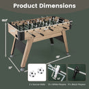 54 Inch Foosball Table Arcade Soccer Game Table with 2 Balls and 26 Players-Natural by LJGDeals