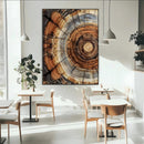 Tree Rings Wall Art Canvas Print – Rustic Wood Texture