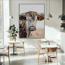 Texas Longhorn Wall Art Canvas Print – Speckled Horned Bull
