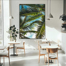 Palm Leaves Wall Art Canvas Print – Framed Tropical Vibes by MyGreatCanvas | Canvas Wall Art Prints | Photo Prints & Wall Decor
