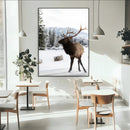 Elk Photography Wall Art Canvas Print – Framed Winter by MyGreatCanvas | Canvas Wall Art Prints | Photo Prints & Wall Decor