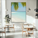 Azure Water Wall Art Canvas Print – Tranquil Island Escape