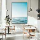 Minimalist Ocean Wall Art Canvas Print – Framed Calm