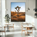 Joshua Tree Wall Art Canvas Print – Framed Golden Hour