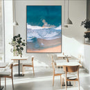Aerial Beach View Wall Art Canvas Print – Framed Ocean Waves