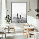 Black White Splash Wall Art – Framed Ocean Water Canvas by MyGreatCanvas | Canvas Wall Art Prints | Photo Prints & Wall Decor