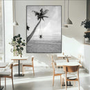 Black White Palm Tree Wall Art – Framed Ocean View Canvas by MyGreatCanvas | Canvas Wall Art Prints | Photo Prints & Wall Decor