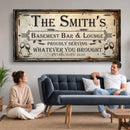 Custom Family Patio Sign Wall Art Canvas Print, Personalized Rustic Bar Decor, Western Farmhouse Patio Wall Decor by MyGreatCanvas | Canvas Wall Art Prints | Photo Prints & Wall Decor