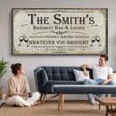 Custom Family Patio Sign Wall Art Canvas Print, Personalized Rustic Bar Decor, Western Farmhouse Patio Wall Decor by MyGreatCanvas | Canvas Wall Art Prints | Photo Prints & Wall Decor