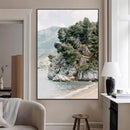 Beach Trees Wall Art Canvas Print – Framed Earthy Beachside