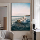 Ocean Waves Wall Art Canvas Print – Framed Coastal Serenity