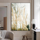 Pampas Grass Wall Art Canvas Print – Framed Neutral Tones