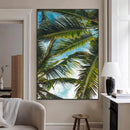 Palm Leaves Wall Art Canvas Print – Framed Tropical Vibes by MyGreatCanvas | Canvas Wall Art Prints | Photo Prints & Wall Decor