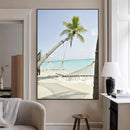 Beach Hammock Wall Art Canvas Print – Framed Tropical by MyGreatCanvas | Canvas Wall Art Prints | Photo Prints & Wall Decor