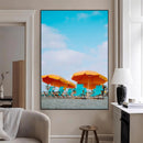 Beach Umbrellas Wall Art Canvas Print – Framed Tropical