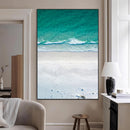 Turquoise Ocean Wall Art Canvas Print – White Sand Shore