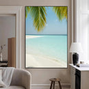 Azure Water Wall Art Canvas Print – Tranquil Island Escape