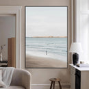 Minimalist Beach Wall Art Canvas Print – Framed Soft Blue by MyGreatCanvas | Canvas Wall Art Prints | Photo Prints & Wall Decor