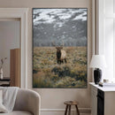 Wild Elk Wall Art Canvas Print – Framed Mountain Wilderness
