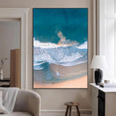 Aerial Beach View Wall Art Canvas Print – Framed Ocean Waves