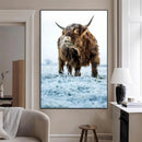 Minimalist Scottish Highland Cow Wall Art Canvas Print – by MyGreatCanvas | Canvas Wall Art Prints | Photo Prints & Wall Decor