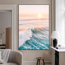 Sunset Surfer Wall Art – Framed Ocean Wave Canvas Artwork, by MyGreatCanvas | Canvas Wall Art Prints | Photo Prints & Wall Decor