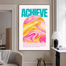 Achieve Motivational Wall Art – Colorful Abstract Swirl by MyGreatCanvas | Canvas Wall Art Prints | Photo Prints & Wall Decor