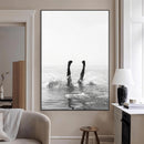 Black White Splash Wall Art – Framed Ocean Water Canvas by MyGreatCanvas | Canvas Wall Art Prints | Photo Prints & Wall Decor
