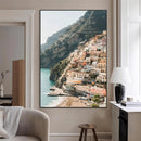 Mediterranean Coastal Cliffside Town Wall Art – Vibrant by MyGreatCanvas | Canvas Wall Art Prints | Photo Prints & Wall Decor