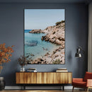 Turquoise Cove Wall Art Canvas Print – Framed Ibiza Beach