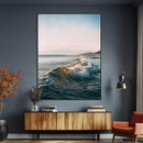Ocean Waves Wall Art Canvas Print – Framed Coastal Serenity