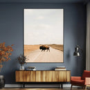 Bison Crossing Wall Art Canvas Print – Framed Western by MyGreatCanvas | Canvas Wall Art Prints | Photo Prints & Wall Decor