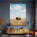 Bison Photography Wall Art Canvas Print – Framed Western