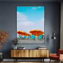 Beach Umbrellas Wall Art Canvas Print – Framed Tropical