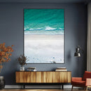 Turquoise Ocean Wall Art Canvas Print – White Sand Shore