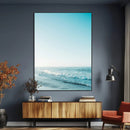 Minimalist Ocean Wall Art Canvas Print – Framed Calm
