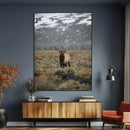 Wild Elk Wall Art Canvas Print – Framed Mountain Wilderness