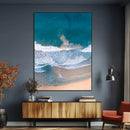 Aerial Beach View Wall Art Canvas Print – Framed Ocean Waves