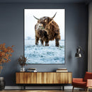 Minimalist Scottish Highland Cow Wall Art Canvas Print – by MyGreatCanvas | Canvas Wall Art Prints | Photo Prints & Wall Decor