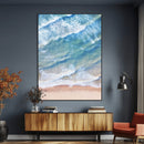 Aerial Ocean Waves Wall Art – Framed Tranquil Beach Canvas by MyGreatCanvas | Canvas Wall Art Prints | Photo Prints & Wall Decor