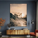 Sunset Wave Ocean Wall Art – Framed Palm Tree Canvas by MyGreatCanvas | Canvas Wall Art Prints | Photo Prints & Wall Decor