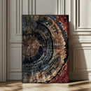 Tree Rings Wall Art Canvas Print – Framed Rustic Wood Scene