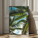 Palm Leaves Wall Art Canvas Print – Framed Tropical Vibes by MyGreatCanvas | Canvas Wall Art Prints | Photo Prints & Wall Decor