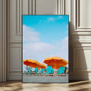 Beach Umbrellas Wall Art Canvas Print – Framed Tropical